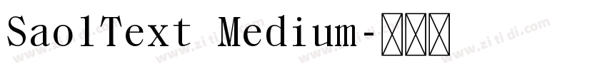 SaolText Medium字体转换